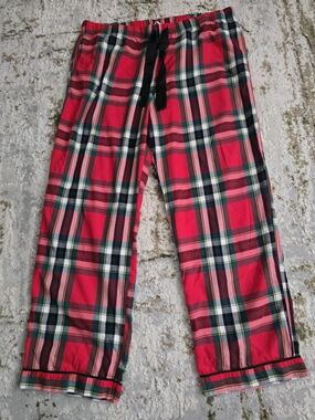 Victoria's Secret Multicolor Plaid Lounge Pants Size XL Soft Cotton